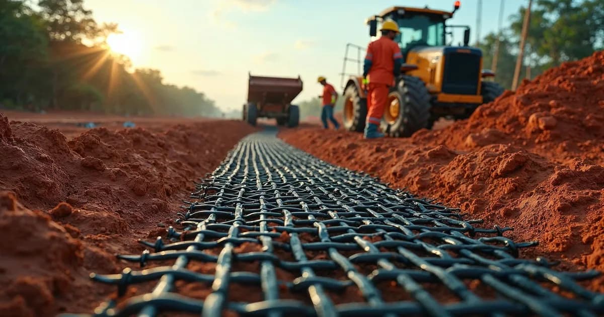 Geogrelhas e Geocélulas no PIM: Reforço de Solos Lateríticos — Solutec AM Manaus